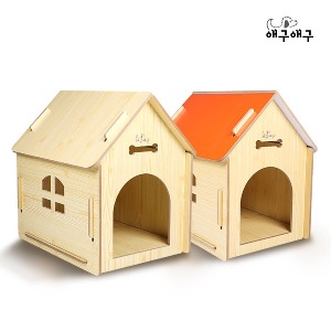♠[애구애구] 강아지 하우스 나무 저택 오픈형